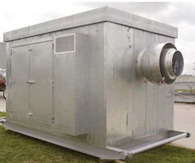 ventilation system noise control enclosure outside facility