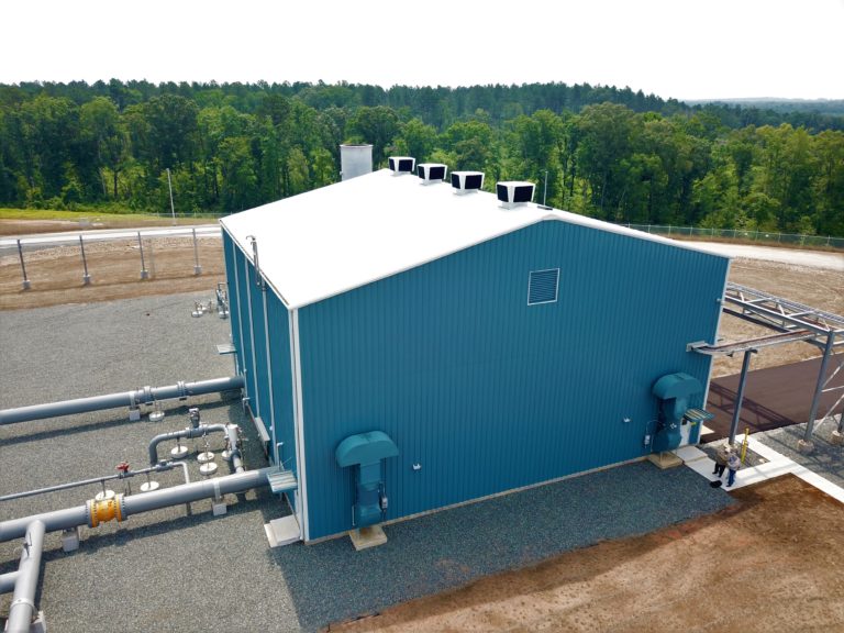 Compressor Building with industrial fans and ventilation systems