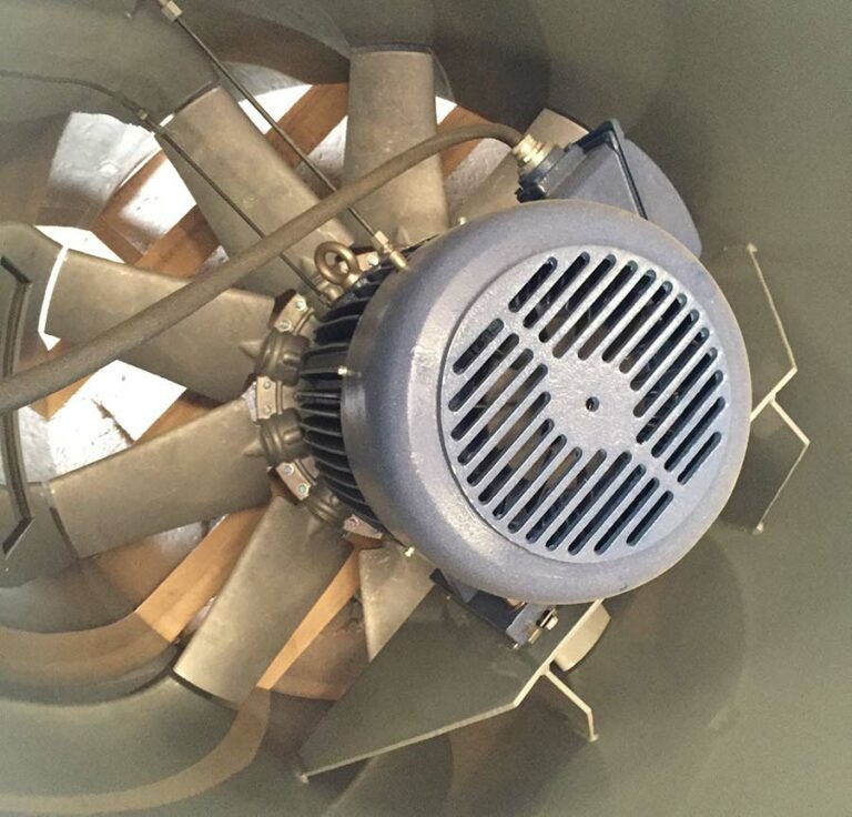 interior of explosion proof industrial fans and ventilation equipment