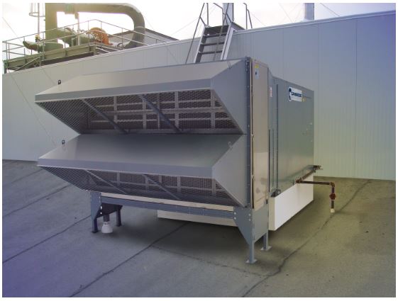 Make up air units in industrial ventilation systems